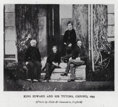 O Rei Eduardo VII e os seus tutores na Universidade de Oxford de Hills and Saunders