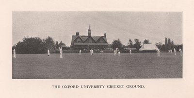 Os parques, campo de críquete da Universidade de Oxford, 1912 de Hills and Saunders