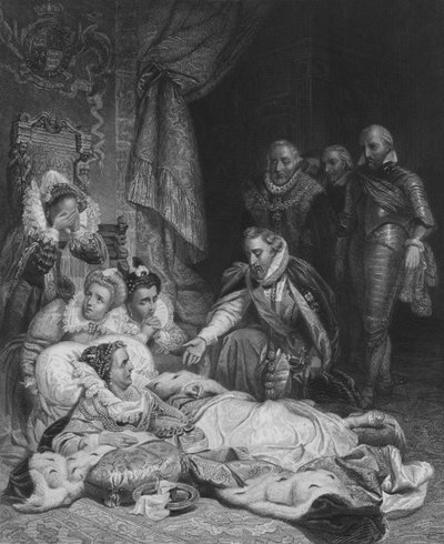 A Morte da Rainha Isabel (gravura) de Hippolyte Delaroche