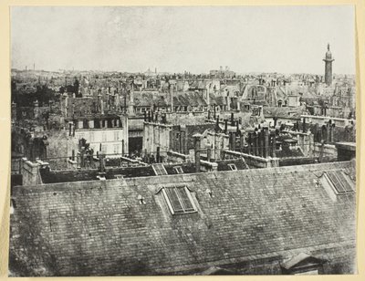 Os Telhados de Paris (Vista da rue Castiglione?) de Hippolyte Bayard