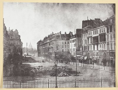 Rue Royale e restos das barricadas de 1848 de Hippolyte Bayard