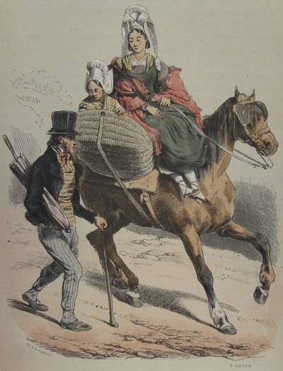 Normandia Ilustração de Jules Janin 161 de Hippolyte Bellange