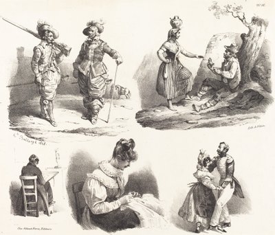 Cinco Vinhetas de Hippolyte Bellange