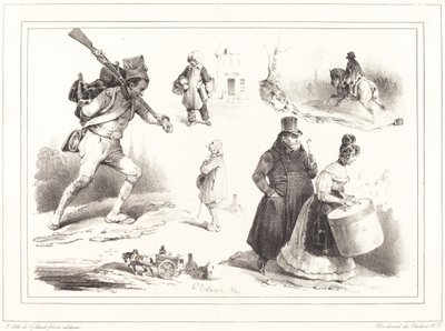 Vinhetas sociais de Hippolyte Bellange