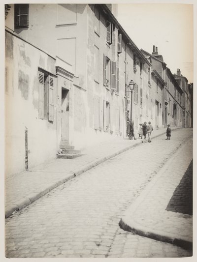 Uma rua em Montmartre, Paris, c.1890 (foto) de Hippolyte Blancard