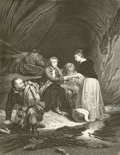 Charles Edward (o pretendente) e Flora Macdonald de Hippolyte Delaroche