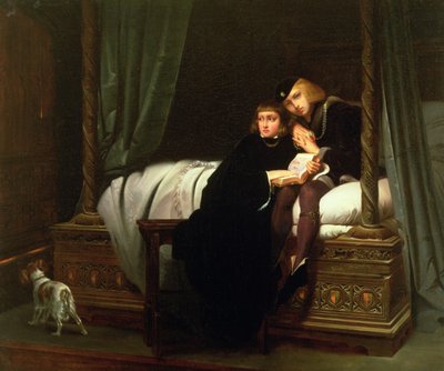 Edward V e o Duque de York na Torre, 1830 de Hippolyte Delaroche