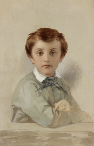 Retrato de Philippe-Grégoire Delaroche, o filho mais novo do artista, 1851 de Hippolyte Delaroche