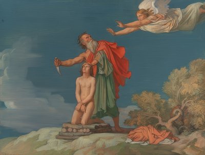 O sacrifício de Isaac. 1860 de Hippolyte Flandrin
