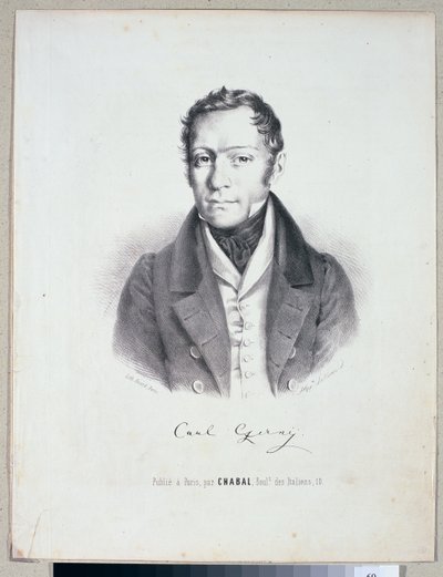 Carl Czerny (1791-1857) gravado por Huard de Hippolyte Lallemand