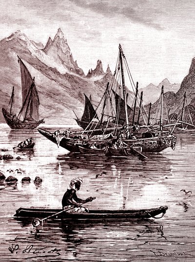 O mar Vermelho (lado do Egipto) de Hippolyte Leon Benett