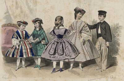 Untitled, abril de 1861 (gravura colorida à mão) de Hippolyte Louis Pauquet