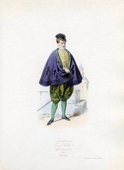Cavalheiro do tempo de Carlos IX de Hippolyte Louis and Polydore Pauquet