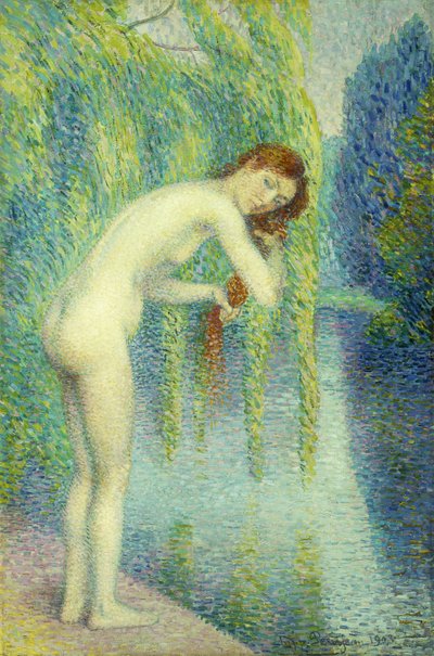 Banhista lavando o cabelo dela; Banhista, lavando seu cabelo, 1903 de Hippolyte Petitjean