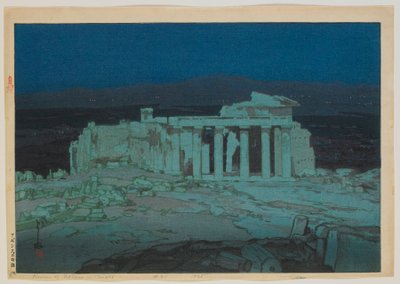 Acrópole - Noite, Era Taisho de Hiroshi Yoshida