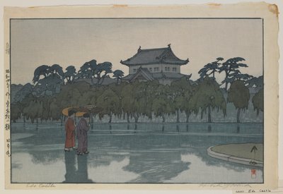 Castelo Edo, da série Doze Cenas de Tóquio, era Showa de Hiroshi Yoshida