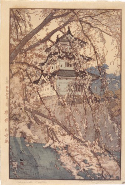 Castelo de Hirosaki (impressão em bloco de madeira a cores) de Hiroshi Yoshida