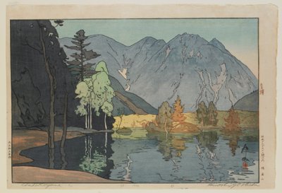 Hodakayama, da série, Twelve Scenes in the Japan Alps, Taisho era de Hiroshi Yoshida