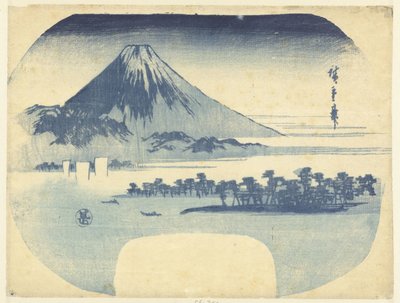 Fuji e o pinhal a Mio de Hiroshige (I) , Utagawa
