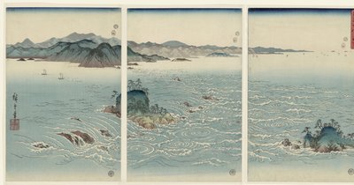 Vista dos redemoinhos em Naruta na província de Awa
Awa Naruto no fukei (título sobre o objecto)
Neve, lua e flores (título da série)
Setsugekka (título da série) de Hiroshige (I) , Utagawa