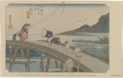 Kakegawa
N.º 27. Kakegawa: um dos cinquenta e três lugares assinalados no Tokaido, pintado por Hiroshige (título sobre o objecto)
De Tôkaidô van Hiroshige (título da série)
Hiroshige no fude Tôkaidô (título da série sobre o objecto) de Hiroshige (I) , Utagawa