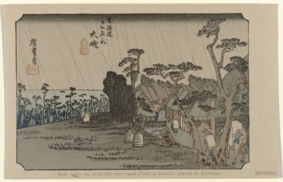 Oiso
N.º 9. Oiso: um dos cinquenta e três lugares assinalados no Tokaido. Pintado por Hiroshige (título sobre o objecto)
De Tôkaidô van Hiroshige (título da série)
Hiroshige no fude Tôkaidô (título da série sobre o objecto) de Hiroshige (I) , Utagawa