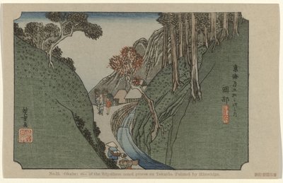 Okabe
N.º 22. Okabe: um dos cinquenta e três lugares assinalados no Tokaido, pintado por Hiroshige (título sobre o objecto)
De Tôkaidô van Hiroshige (título da série)
Hiroshige no fude Tôkaidô (título da série sobre o objecto) de Hiroshige (I) , Utagawa