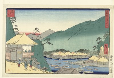 Yumoto (título sobre o objecto)
De zeven heet water bronnen em Hakone (título da série)
Hakone Shichito zue (título da série sobre o objecto) de Hiroshige (I) , Utagawa