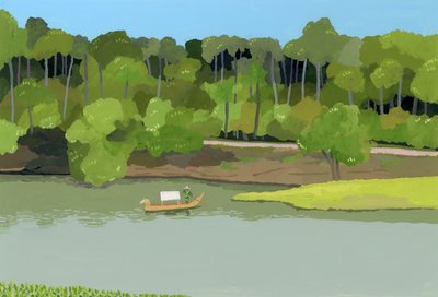 Rio Siem Reap, Angkor Thom,2016， de Hiroyuki Izutsu
