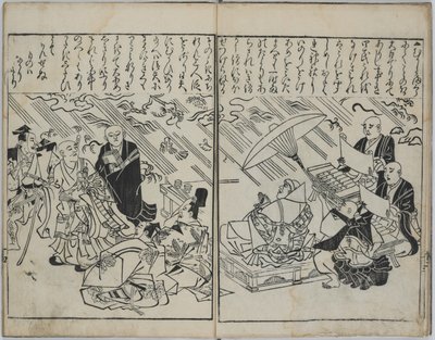 Uma coleção de pinturas japonesas (Yamato e-zukushi) de Hishikawa Moronobu