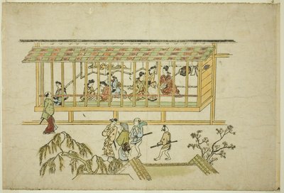 A House of Courtesans, da série "The Appearance of Yoshiwara (Yoshiwara no tei)" de Hishikawa Moronobu