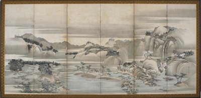Paisagens das quatro estações: primavera e verão, período Edo, final do século XVIII e início do século XIX. de Hishikawa Sori