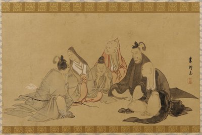 Os Seis Poetas Imortais, período Edo, final do século XVIII e início do século XIX. de Hishikawa Sori