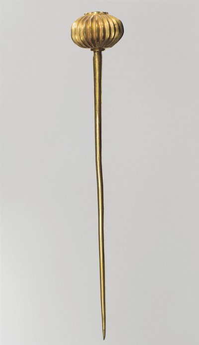 Alfinete com cabeça esférica, século XIV-XIII a.C. (ouro) de Hittite