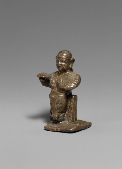Fêmea sentada, c.1300 BC (prata) de Hittite