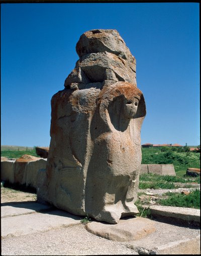 Vista da Porta da Esfinge de Hittite Hittite