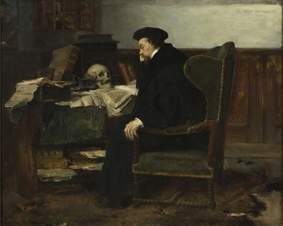 Absorvido em seus estudos, 1874 de Hjalmer Eilif Emanuel Peterssen