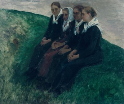 Quatro amigos de Hjalmer Eilif Emanuel Peterssen