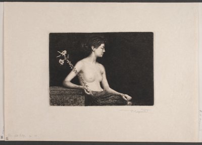 menina com lírio de Holger Valdemar Rasmussen Magaard
