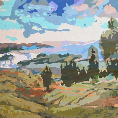 Paisagem Obscura - 11, 2024 (óleo sobre tela) de Holly Boruck