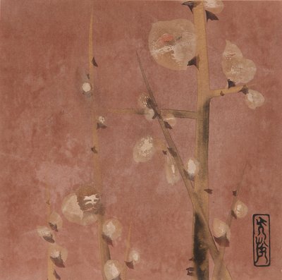 Flores de ameixa, período Edo, final do século XVI e início do século XVII. de Hon