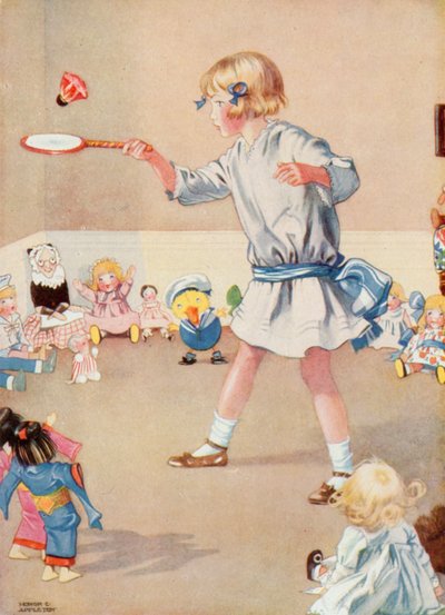 Ilustração para Josefinas Aniversário (cor litho) de Honor Charlotte Appleton