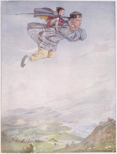 Em breve estaremos no Jardim do Paraíso, de "O Jardim do Paraíso", numa edição de "Contos de Fadas" de Hans Christian Andersen (1805-75) 1920 (aguarela sobre papel) de Honor Charlotte Appleton