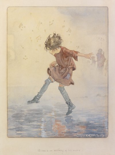 Ela estava em êxtase" (aguarela e lápis) de Honor Charlotte Appleton