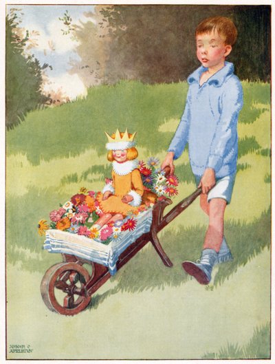 A princesa Celandine chegou em uma carruagem georgeous, ilustração de 