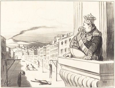 Em Nápoles - O melhor dos reis... (2ª placa) de Honoré Daumier