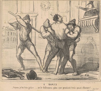A Nápoles: Voyons, je lui fais grace... de Honoré Daumier