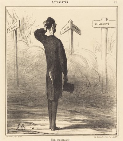 Para a direita ou para a esquerda? de Honoré Daumier