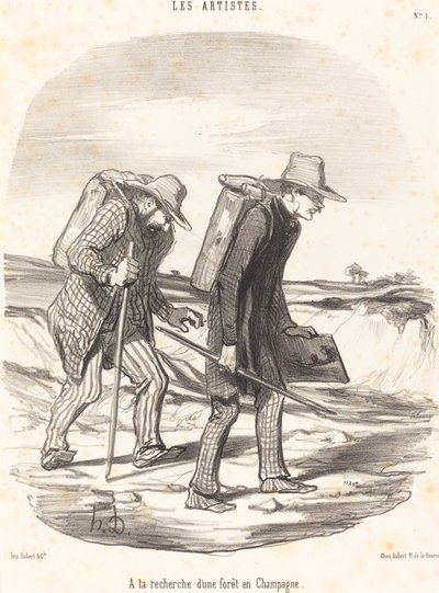Em busca de uma floresta em Champagne de Honoré Daumier