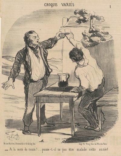 Para a saúde da uva! ... de Honoré Daumier